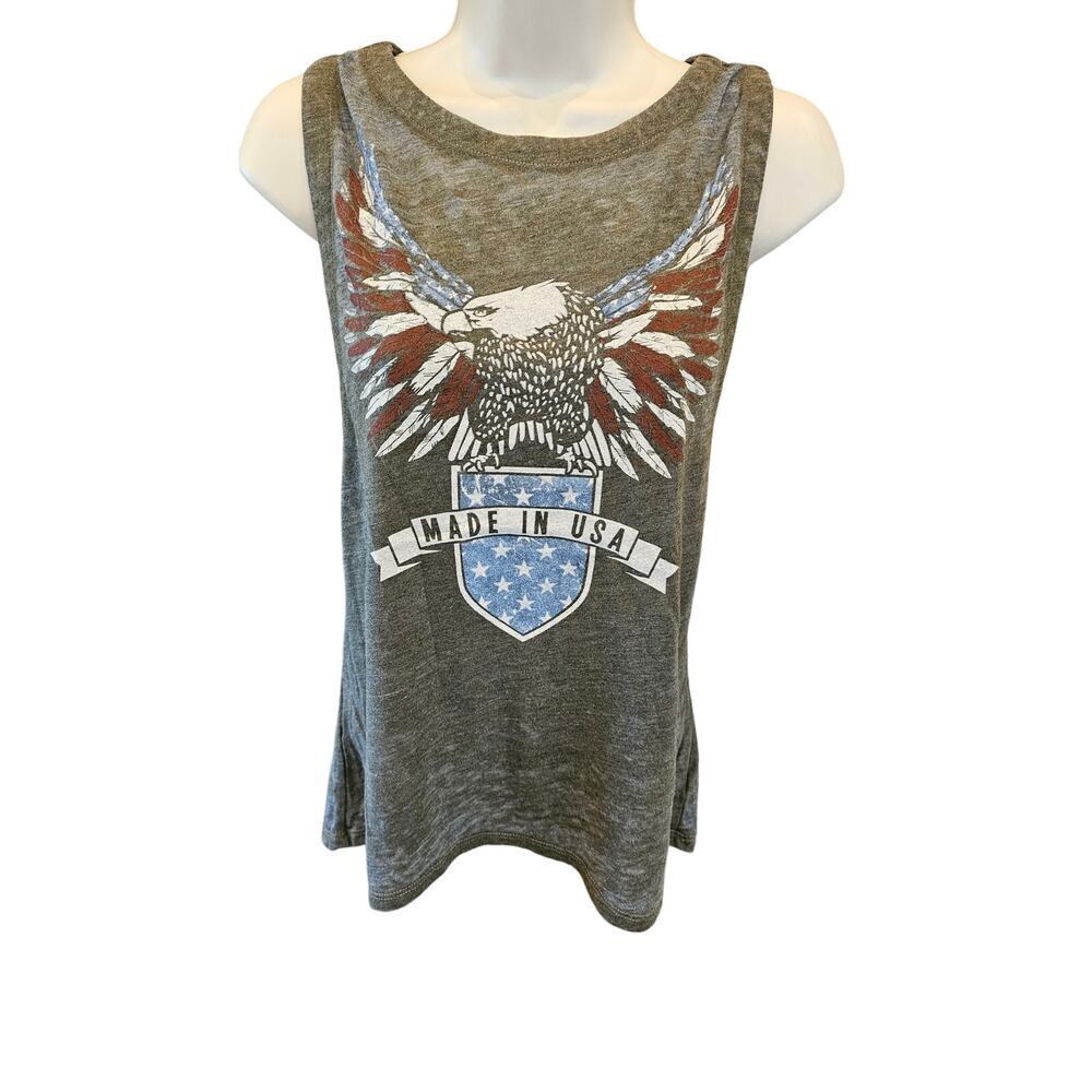 Chaser made in USA sd cut out grunge sz S small moto tank top NWOT lightweight